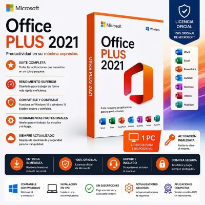 Microsoft Office 2021 Pro Plus 1 PC | Licencia Permanente